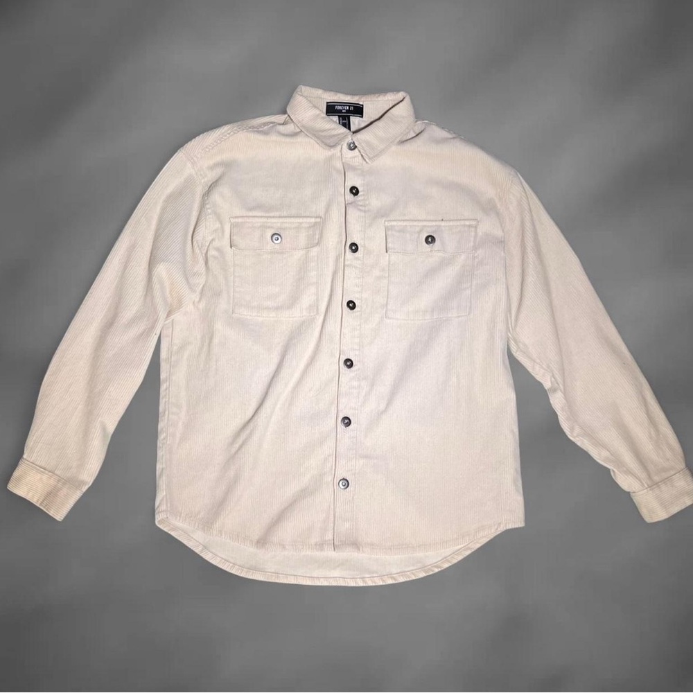 Forever 21 Men's Cream Ribbed Sweater